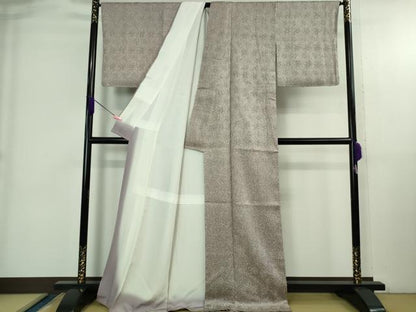 平和屋着物●極上　名門　藤娘きぬたや・総絞り　杢目絞り　小紋　逸品　未使用　DZAB3807kh6
