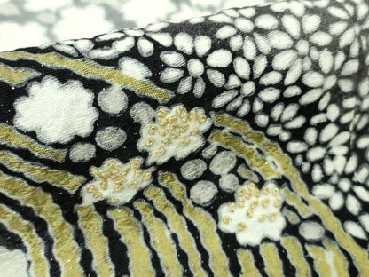 平和屋本店●極上 訪問着 東雲絞り 相良刺繍 流水花文 暈し染め 金糸 銀通し地 逸品 未使用 DZAB3813kh6