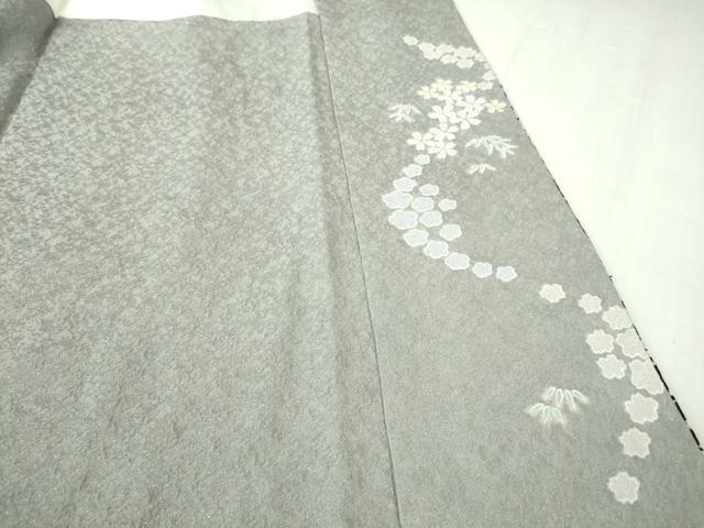 平和屋本店●極上 訪問着 東雲絞り 相良刺繍 流水花文 暈し染め 金糸 銀通し地 ロング丈 逸品 未使用 DZAB3816kh6