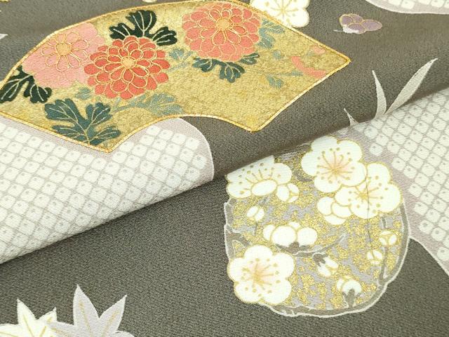 平和屋着物●極上　訪問着　駒刺繍　地紙吉祥花丸文　金彩　逸品　DZAB3820kh6
