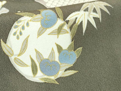 平和屋着物●極上　訪問着　駒刺繍　地紙吉祥花丸文　金彩　逸品　DZAB3820kh6