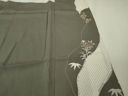 平和屋着物●極上　訪問着　駒刺繍　地紙吉祥花丸文　金彩　逸品　DZAB3820kh6