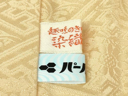 平和屋本店●極上 振袖 駒刺繍 貝桶枝桜 蜂蜜色地 金彩 逸品 DZAB3821kh6