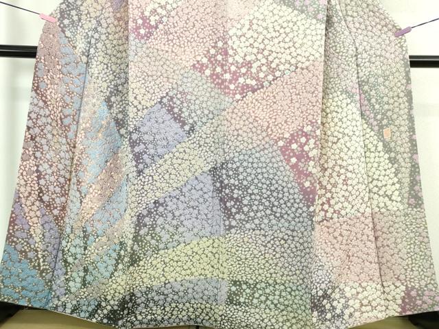 平和屋本店●極上 十日町 名門 滝泰謹製 訪問着 おぼろ染め 襲絞り 中国三大刺繍 相良刺繍 金糸 銀通し地 逸品 DZAB3822kh6