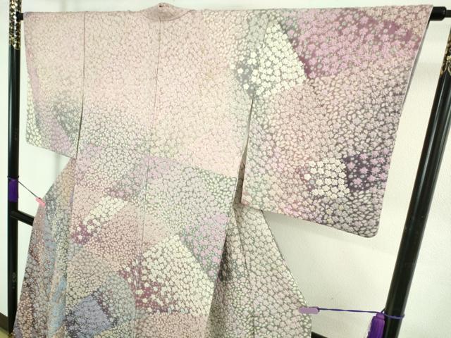平和屋本店○極上 十日町 名門 滝泰謹製 訪問着 おぼろ染め 襲絞り