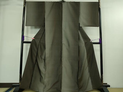 平和屋着物●極上　西陣　とみや織物謹製　お召　間道　逸品　DZAB3830kh6