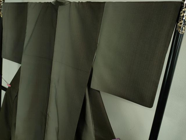 平和屋着物●極上　西陣　とみや織物謹製　お召　間道　逸品　DZAB3830kh6