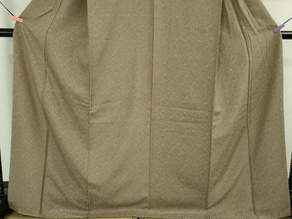 平和屋着物●極上　澤屋重兵衛　お召　文字文　柴染色地　証紙付き　逸品　未使用　DZAB3835kh6