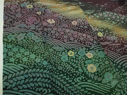 平和屋着物●極上　訪問着　辻が花　暈し染め　金通し地　逸品　DZAB3837kh6