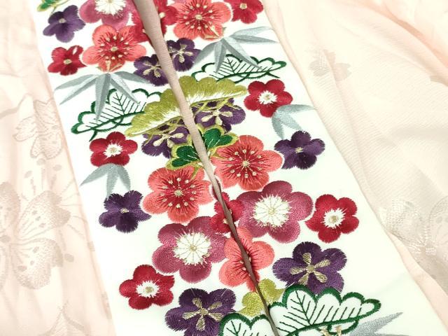 平和屋本店●極上 中国三大刺繍 相良刺繍 振袖・長襦袢(無双仕立て・半衿刺繍)セット 駒刺繍 地紙花文 金彩 逸品 DZAB3844kh6