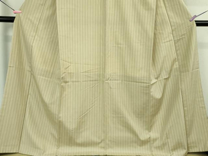 平和屋着物●極上　結城紬　縞　証紙付き　逸品　未使用　DZAB3847kh6