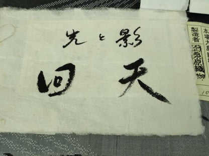 平和屋本店●極上 本場大島紬 桑原織物 二代目 桑原啓之介 9マルキ 総絣 光と影 回天 証紙付き 逸品 未使用 DZAB3848kh6