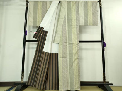 平和屋着物●極上　本場大島紬　150亀甲　間道　逸品　DZAB3849kh6