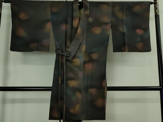 平和屋着物∞極上　道中着　ロング丈　鬼しぼ縮緬　逸品　DZAB3857kh6