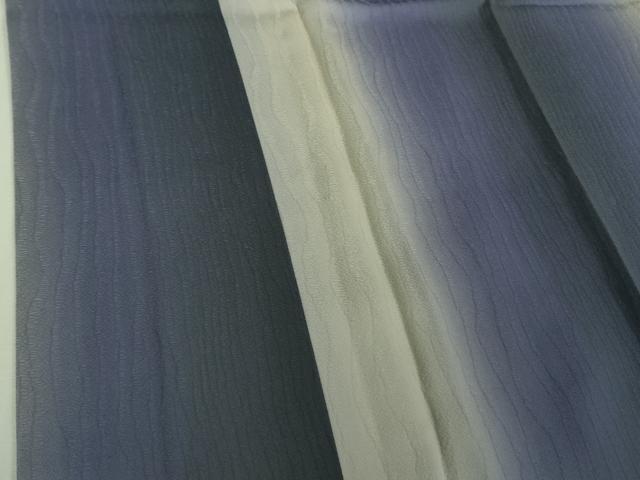 平和屋着物∞極上　道中着　ロング丈　よろけ縞地紋　暈し染め　逸品　未使用　DZAB3860kh6