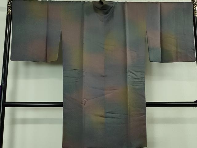 平和屋本店＃最高級 二代目 久保田一竹 幻の辻が花 道中着 ロング丈 暈し染め 銀通し地 京都きもの友禅扱い 証明書付き　逸品　DZAB3863kh6
