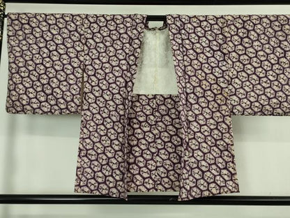 平和屋本店＃極上　岩手の匠　草紫堂　南部絞り　紫根染　綿　羽織　逸品　DZAB3866kh6