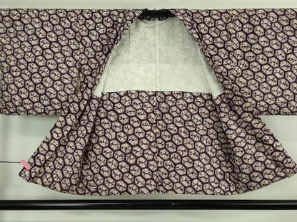 平和屋本店＃極上　岩手の匠　草紫堂　南部絞り　紫根染　綿　羽織　逸品　DZAB3866kh6