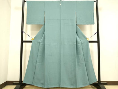 平和屋着物●極上　色無地　錆鼠色　縮緬地　逸品　未使用　DZAB3868kh6