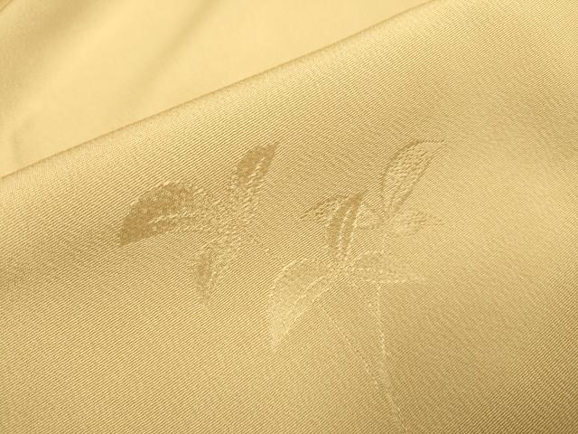 平和屋着物●極上　色無地　枝葉地紋　杏色　やまと誂製　逸品　未使用　DZAB3872kh6