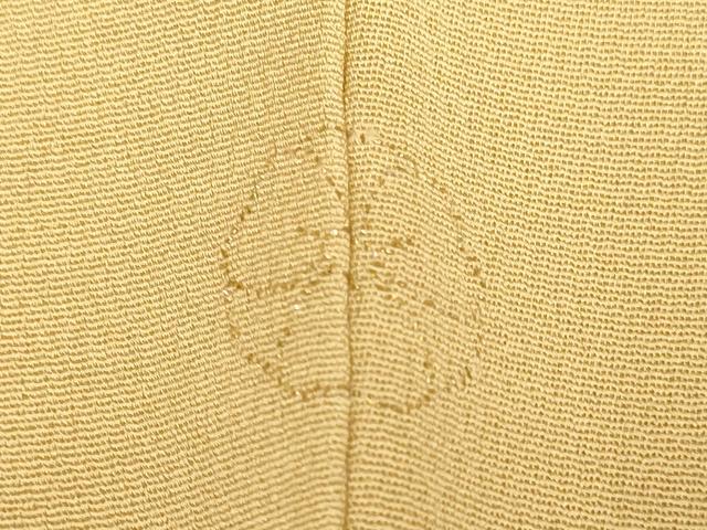 平和屋着物●極上　色無地　枝葉地紋　杏色　やまと誂製　逸品　未使用　DZAB3872kh6