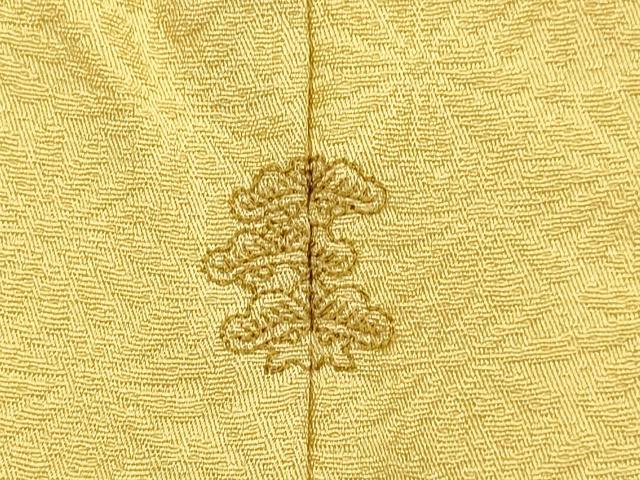 平和屋着物●極上　色無地　菊地紋　飴色　逸品　DZAB3875kh6