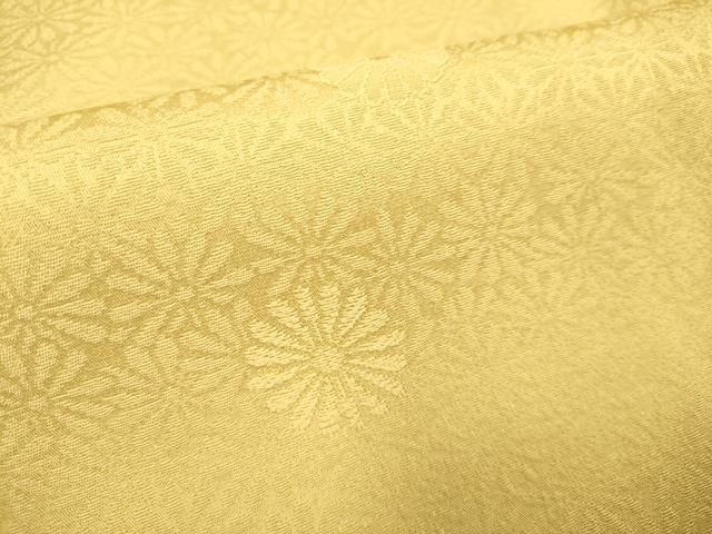 平和屋着物●極上　色無地　菊地紋　飴色　逸品　DZAB3875kh6