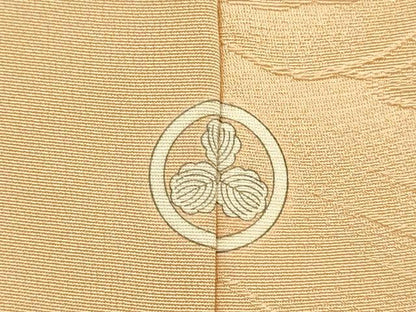 平和屋着物●極上　色無地　立波花地紋　濃い洒落柿色　逸品　未使用　DZAB3876kh6