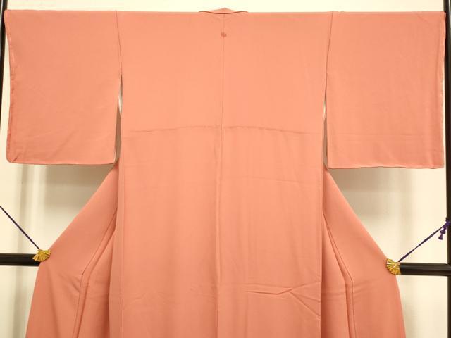 平和屋着物●極上　色無地　紅樺色　逸品　未使用　DZAB3878kh6