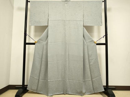 平和屋着物●極上　色無地　人物風景花地紋　潤色　逸品　未使用　DZAB3885kh6