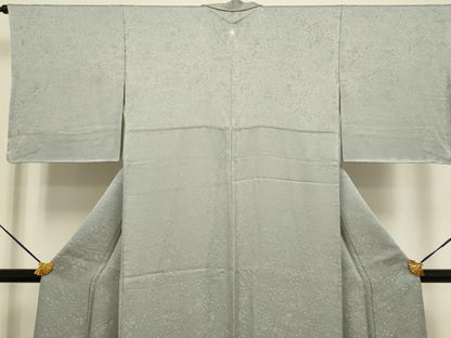 平和屋着物●極上　色無地　人物風景花地紋　潤色　逸品　未使用　DZAB3885kh6