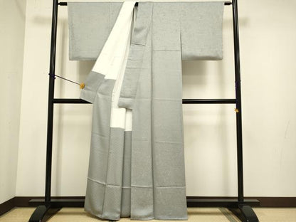 平和屋着物●極上　色無地　人物風景花地紋　潤色　逸品　未使用　DZAB3885kh6