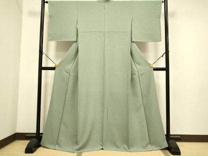 平和屋着物●極上　色無地　利休鼠色　逸品　未使用　DZAB3887kh6