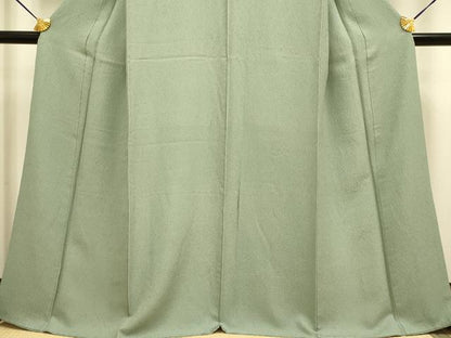 平和屋着物●極上　色無地　利休鼠色　逸品　未使用　DZAB3887kh6