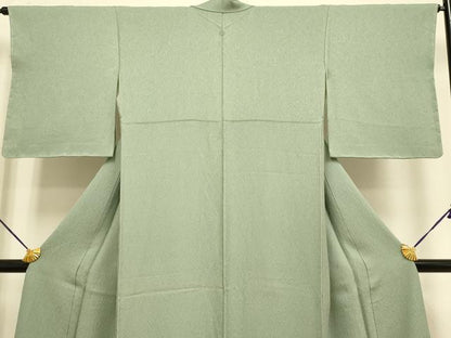 平和屋着物●極上　色無地　利休鼠色　逸品　未使用　DZAB3887kh6