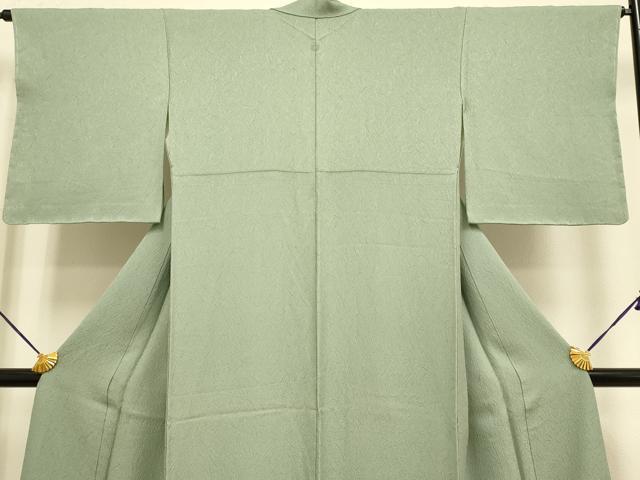 平和屋着物●極上　色無地　利休鼠色　逸品　未使用　DZAB3887kh6