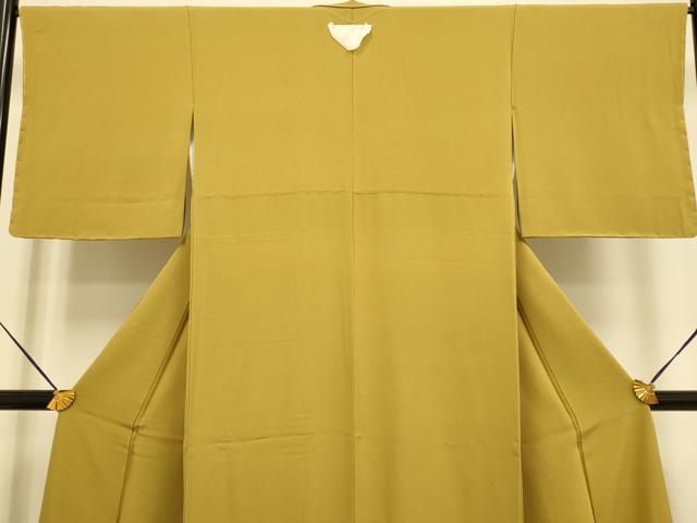 平和屋着物●極上　色無地　濃い黄朽葉色　逸品　未使用　DZAB3890kh6
