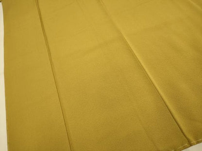 平和屋着物●極上　色無地　濃い黄朽葉色　逸品　未使用　DZAB3890kh6