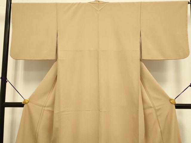平和屋着物●極上　洗える最高級着物　＜英＞はなぶさ謹製　色無地　淡香色　逸品　DZAB3891kh6