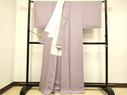 平和屋着物●極上　色無地　梅鼠色　逸品　未使用　DZAB3894kh6