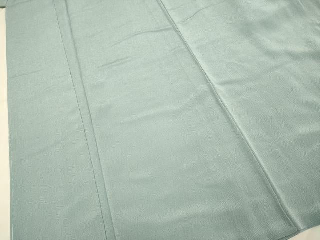 平和屋着物●極上　色無地　濃い灰青色　縮緬地　逸品　未使用　DZAB3895kh6