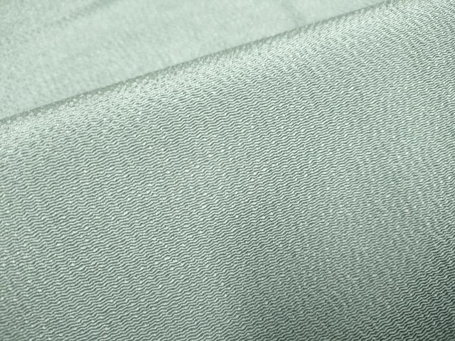 平和屋着物●極上　色無地　濃い灰青色　縮緬地　逸品　未使用　DZAB3895kh6
