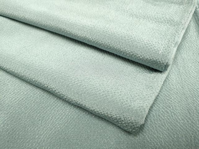 平和屋着物●極上　色無地　濃い灰青色　縮緬地　逸品　未使用　DZAB3895kh6