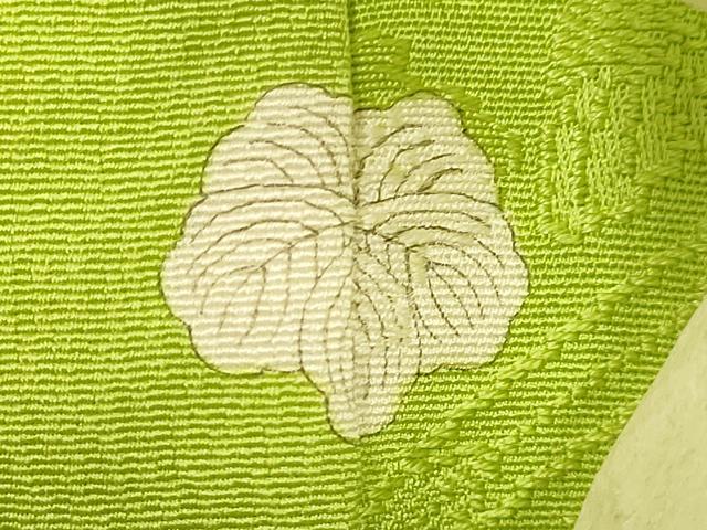 平和屋着物●極上　色無地　菱天井花地紋　青丹色　逸品　未使用　DZAB3898kh6