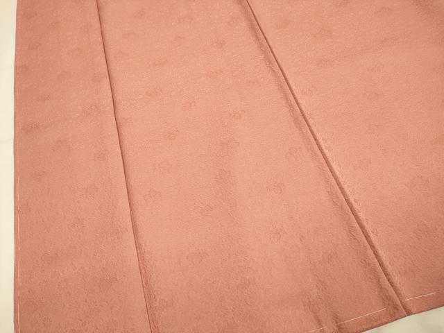 平和屋着物●極上　色無地　花唐草地紋　真赭色　逸品　未使用　DZAB4468kh6