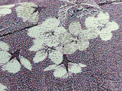 平和屋本店●極上 西陣 とみや織物謹製 とみや帯 太鼓柄袋帯 点描織 枝桜 逸品 DZAB3903kh6