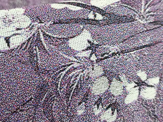 平和屋本店●極上 西陣 とみや織物謹製 とみや帯 太鼓柄袋帯 点描織 枝桜 逸品 DZAB3903kh6