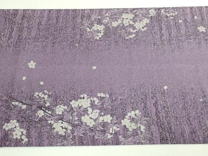 平和屋本店●極上 西陣 とみや織物謹製 とみや帯 太鼓柄袋帯 点描織 枝桜 逸品 DZAB3903kh6