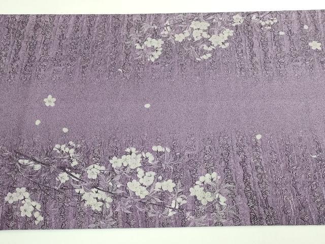平和屋本店●極上 西陣 とみや織物謹製 とみや帯 太鼓柄袋帯 点描織 枝桜 逸品 DZAB3903kh6