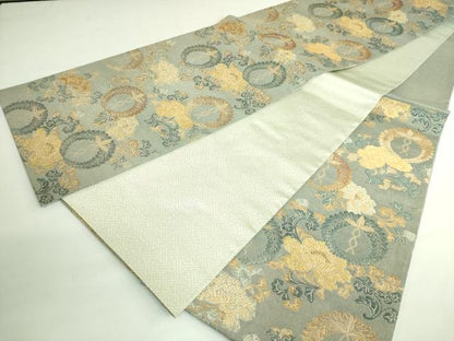 平和屋着物●極上　紋屋井関　御寮織　六通柄袋帯　花唐草　金銀糸　逸品　DZAB3913kh6
